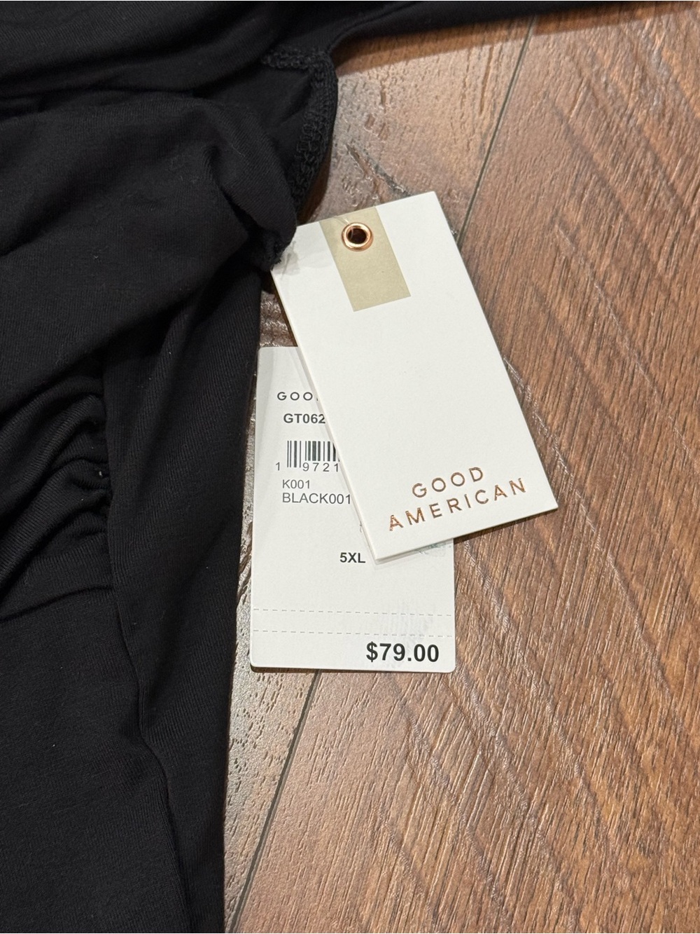 Good American Black Crop Top with Tag